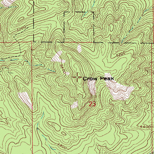 Topographic Map of Crow Peak, SD
