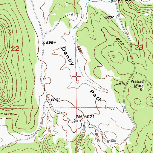 Topographic Map of Danby Park, SD