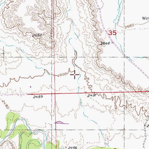 Topographic Map of Day Brown Draw, SD