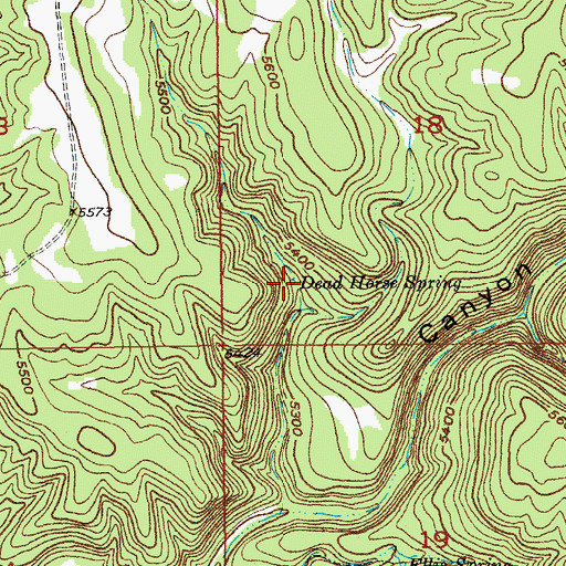 Topographic Map of Dead Horse Spring, SD