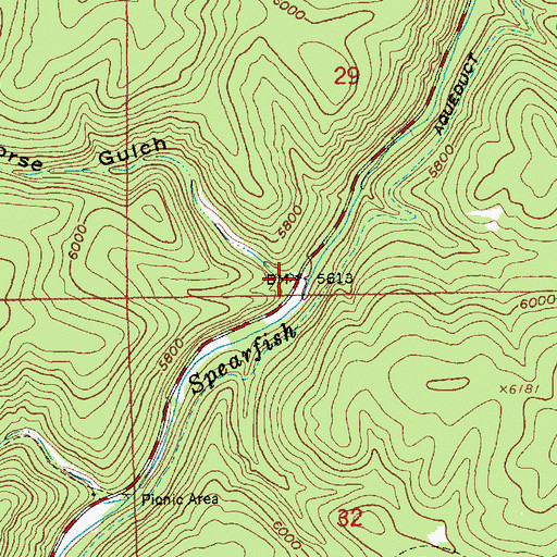 Topographic Map of Deadhorse Gulch, SD