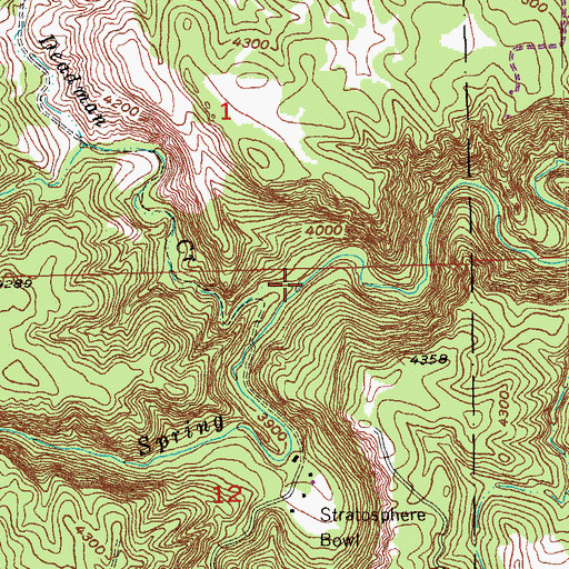Topographic Map of Deadman Creek, SD