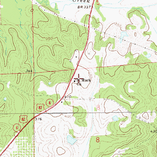 Topographic Map of Saint Mark Church, AL