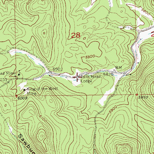 Topographic Map of Deer Head Lodge, SD
