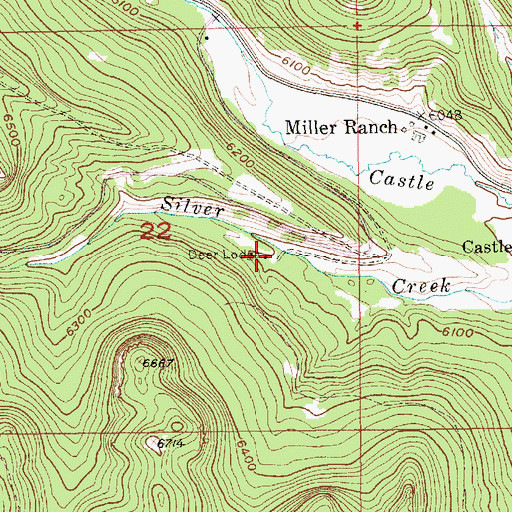 Topographic Map of Deer Lodge, SD