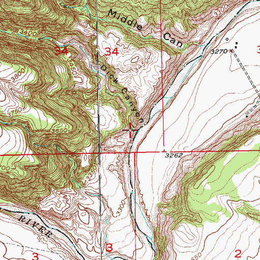 Topographic Map of Dick Canyon, SD