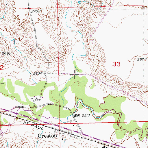 Topographic Map of Dipping Vat Draw, SD