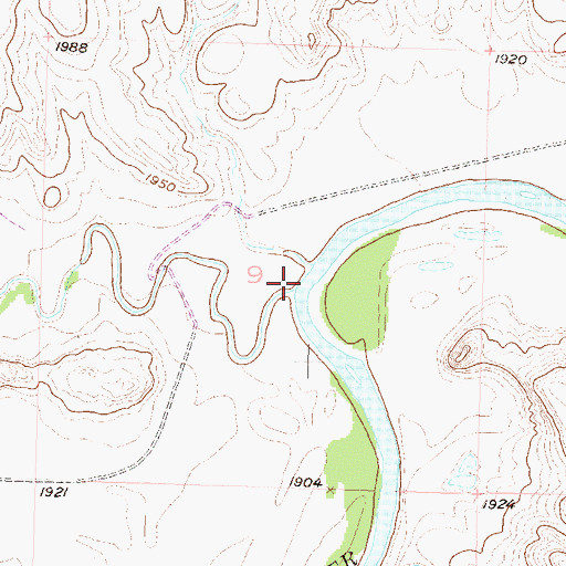 Topographic Map of Dirt Lodge Creek, SD
