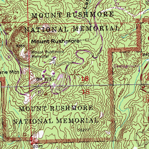 Topographic Map of Doane Mountain, SD