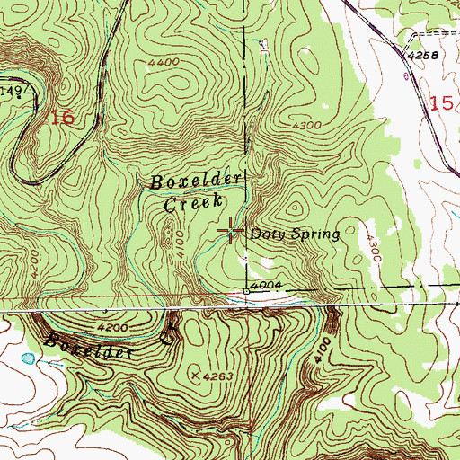 Topographic Map of Doty Spring, SD