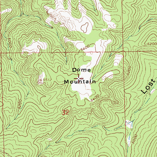 Topographic Map of Dome Mountain, SD