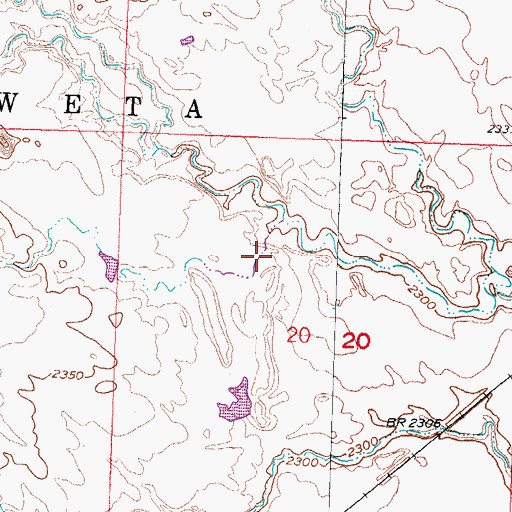 Topographic Map of Doss Dam, SD