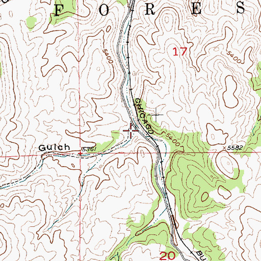 Topographic Map of Dougherty Gulch, SD