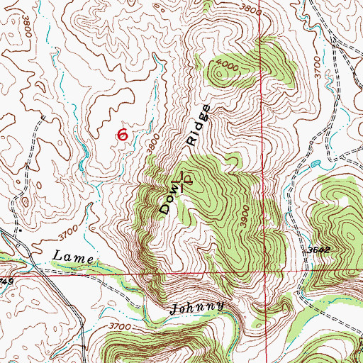 Topographic Map of Dow Ridge, SD