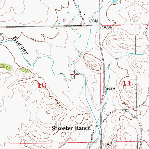 Topographic Map of Dry Creek, SD