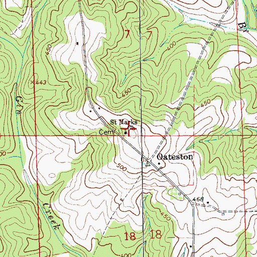 Topographic Map of Saint Marks Church, AL