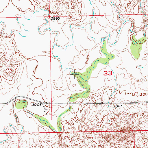 Topographic Map of Dry Creek, SD