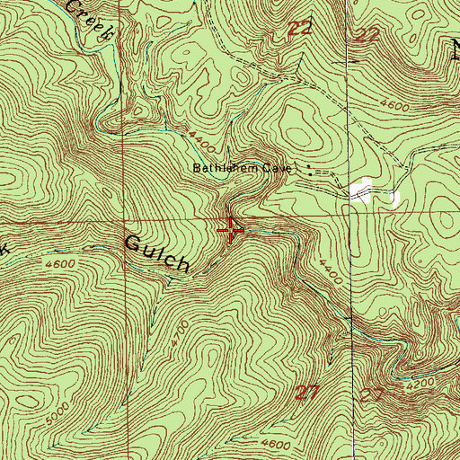 Topographic Map of Dry Elk Gulch, SD