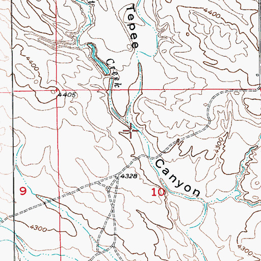 Topographic Map of Dugout Creek, SD