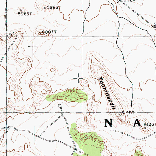 Topographic Map of Toohidazdii, AZ