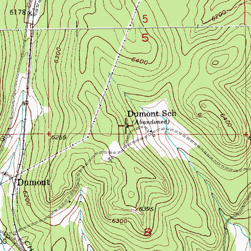 Topographic Map of Dumont School, SD