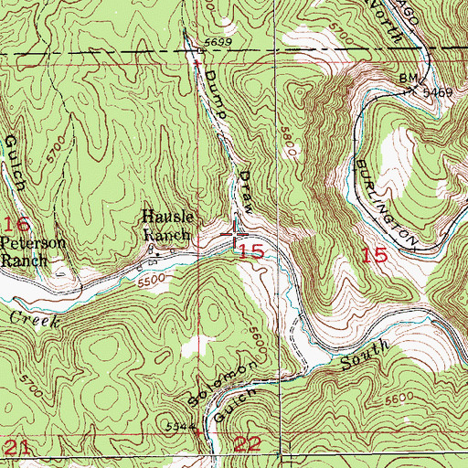 Topographic Map of Dump Draw, SD