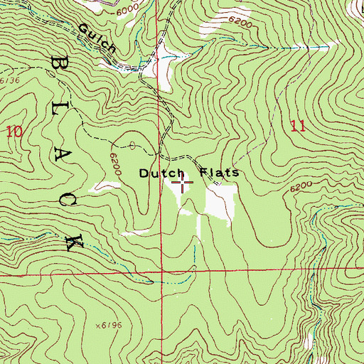Topographic Map of Dutch Flats, SD