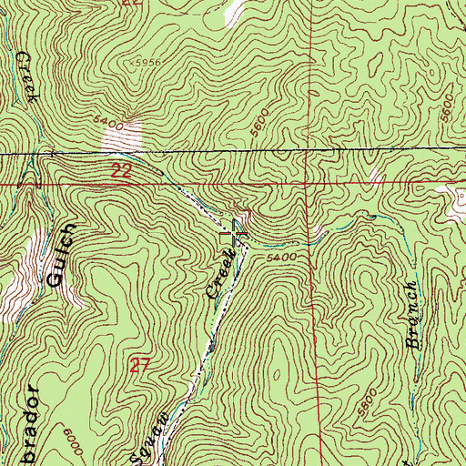 Topographic Map of East Branch Cleopatra Creek, SD
