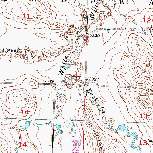 Topographic Map of East Creek, SD