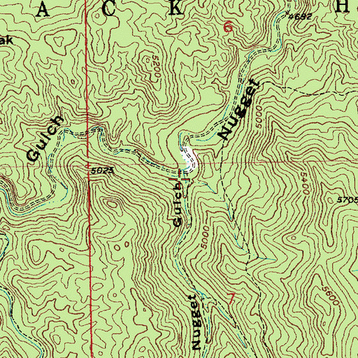 Topographic Map of East Nugget Gulch, SD