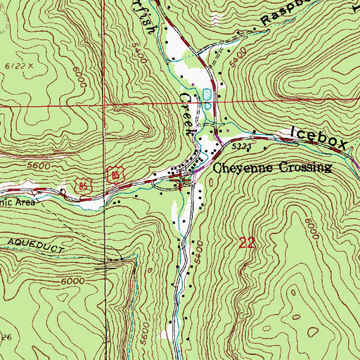 Topographic Map of East Spearfish Creek, SD