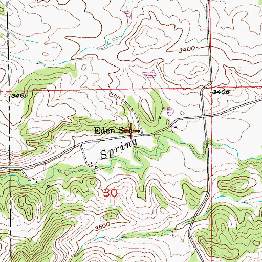 Topographic Map of Eden School, SD