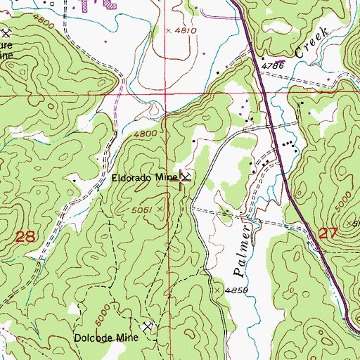 Topographic Map of Eldorado Mine, SD