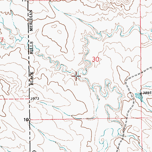 Topographic Map of Eldrige Draw, SD