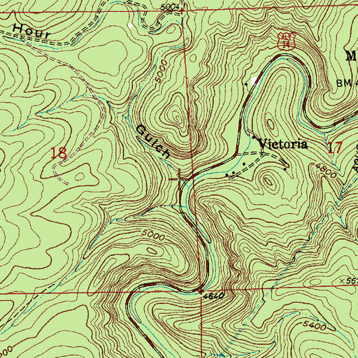 Topographic Map of Eleven Hour Gulch, SD