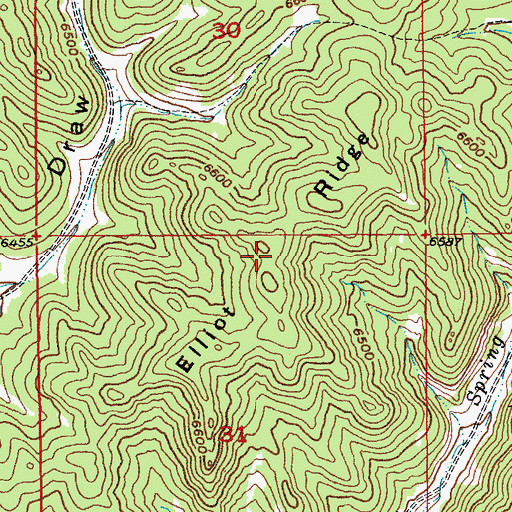 Topographic Map of Elliot Ridge, SD