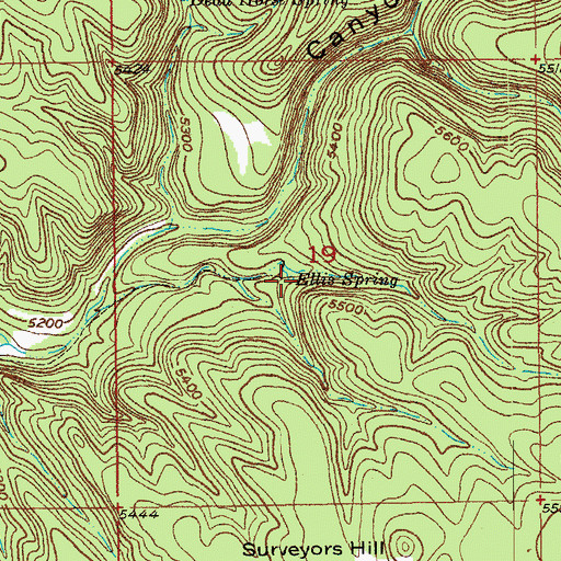 Topographic Map of Ellis Spring, SD