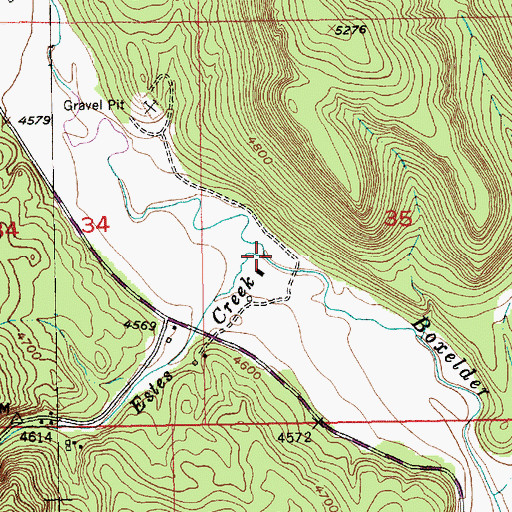 Topographic Map of Estes Creek, SD