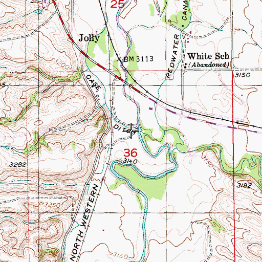 Topographic Map of False Bottom Creek, SD