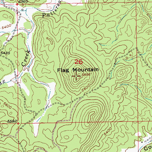 Topographic Map of Flag Mountain, SD