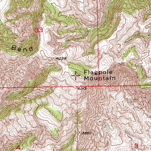 Topographic Map of Flagpole Mountain, SD