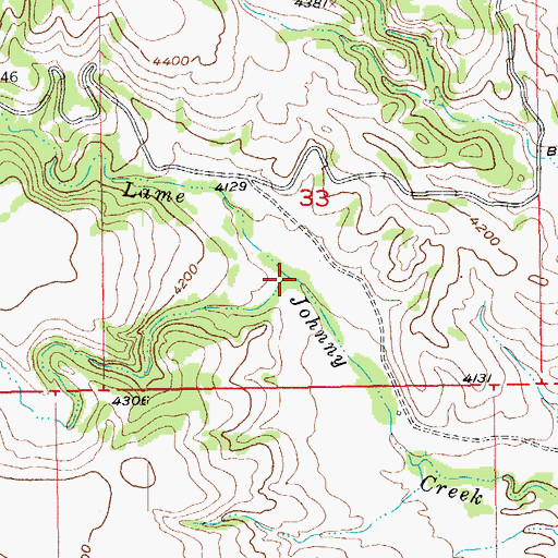 Topographic Map of Flynn Creek, SD
