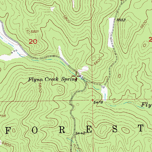 Topographic Map of Flynn Creek Spring, SD