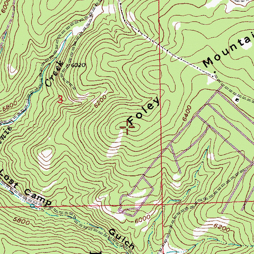 Topographic Map of Foley Mountain, SD