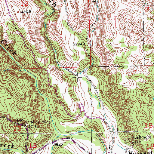 Topographic Map of Foster Gulch, SD