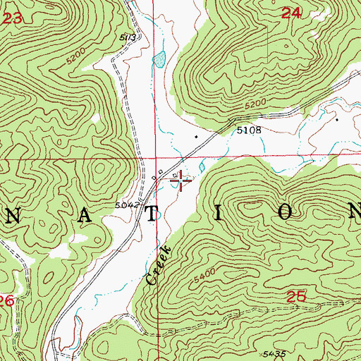 Topographic Map of Fourmile Creek, SD