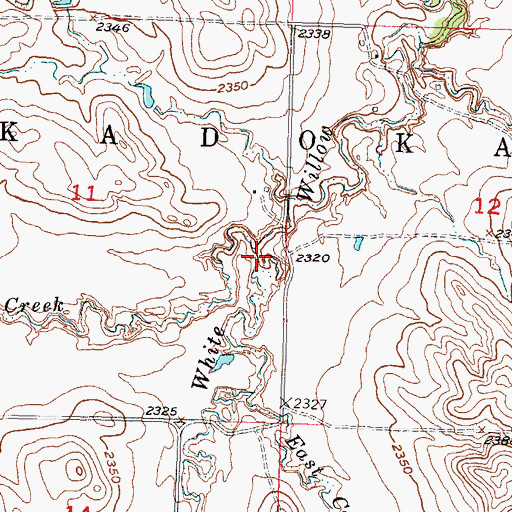 Topographic Map of Franklin Creek, SD