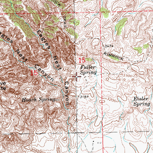 Topographic Map of Fuller Spring, SD