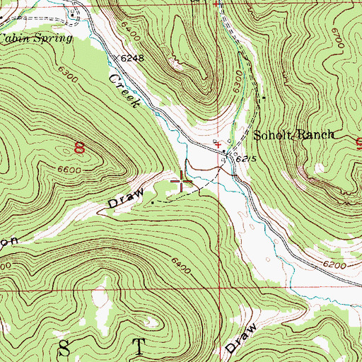 Topographic Map of Fulton Draw, SD
