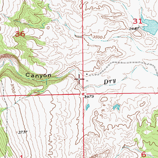 Topographic Map of Fuson Canyon, SD